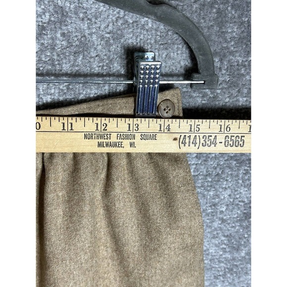 Pendleton Virgin Wool Skirt Womens Size 10 Petite Tan Brown Pockets Made‎ in USA - Picture 8 of 9